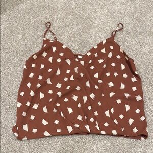 Stylish Brown and White Women's Top